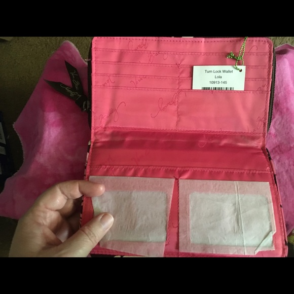 New Very Bradley Turn Lock Wallet and Check Book Cover - Picture 5 of 12